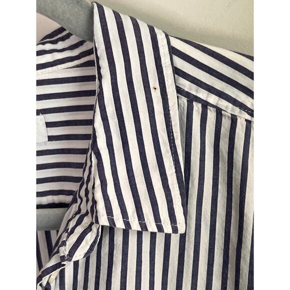 Closed 100% Cotton Striped Long Sleeve Button-Up Shirt White/Blue Women's Size - Picture 5 of 7
